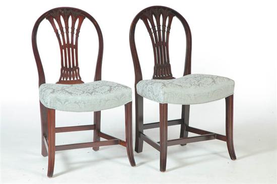 SET OF SIX REGENCY-STYLE SIDE CHAIRS.