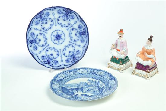 TWO FIGURES AND TWO PLATES  European