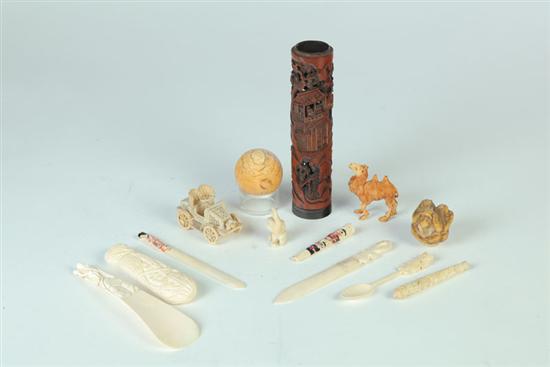 SEVERAL SMALL CARVINGS Asian 1236e2