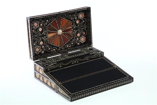 QUILLWORK LAPDESK.  Anglo-Indian