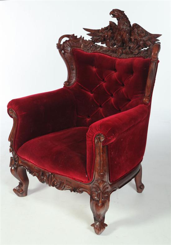 CARVED ARMCHAIR.  Asian  20th century