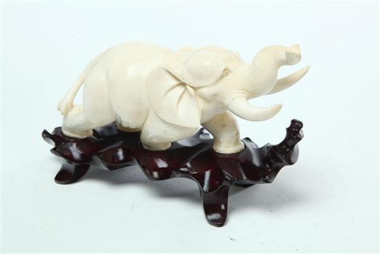 CARVED IVORY ELEPHANT.  Asian  early