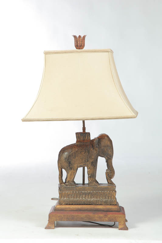 TABLE LAMP.  Asian  20th century  softwood.