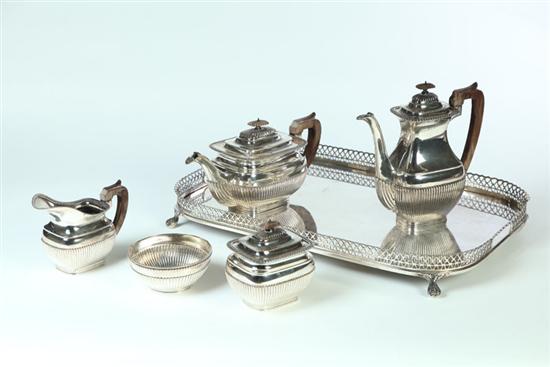 SIX-PIECE SILVER TEA AND COFFEE