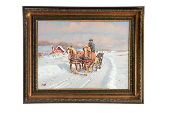 WINTER LANDSCAPE SIGNED RH  12372b