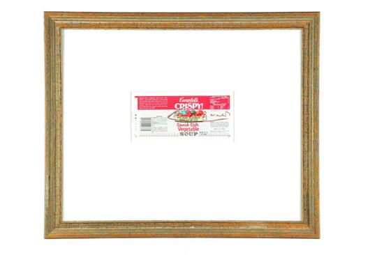 CAMPBELL S SOUP LABEL SIGNED BY 12376a