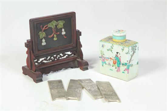 THREE ITEMS China late 19th 12376d