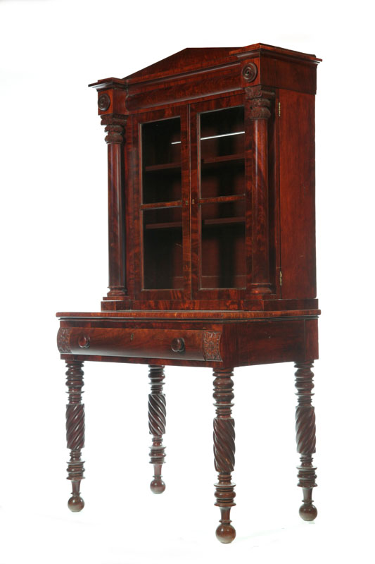 FINE CLASSICAL DESK AND BOOKCASE  1237e7