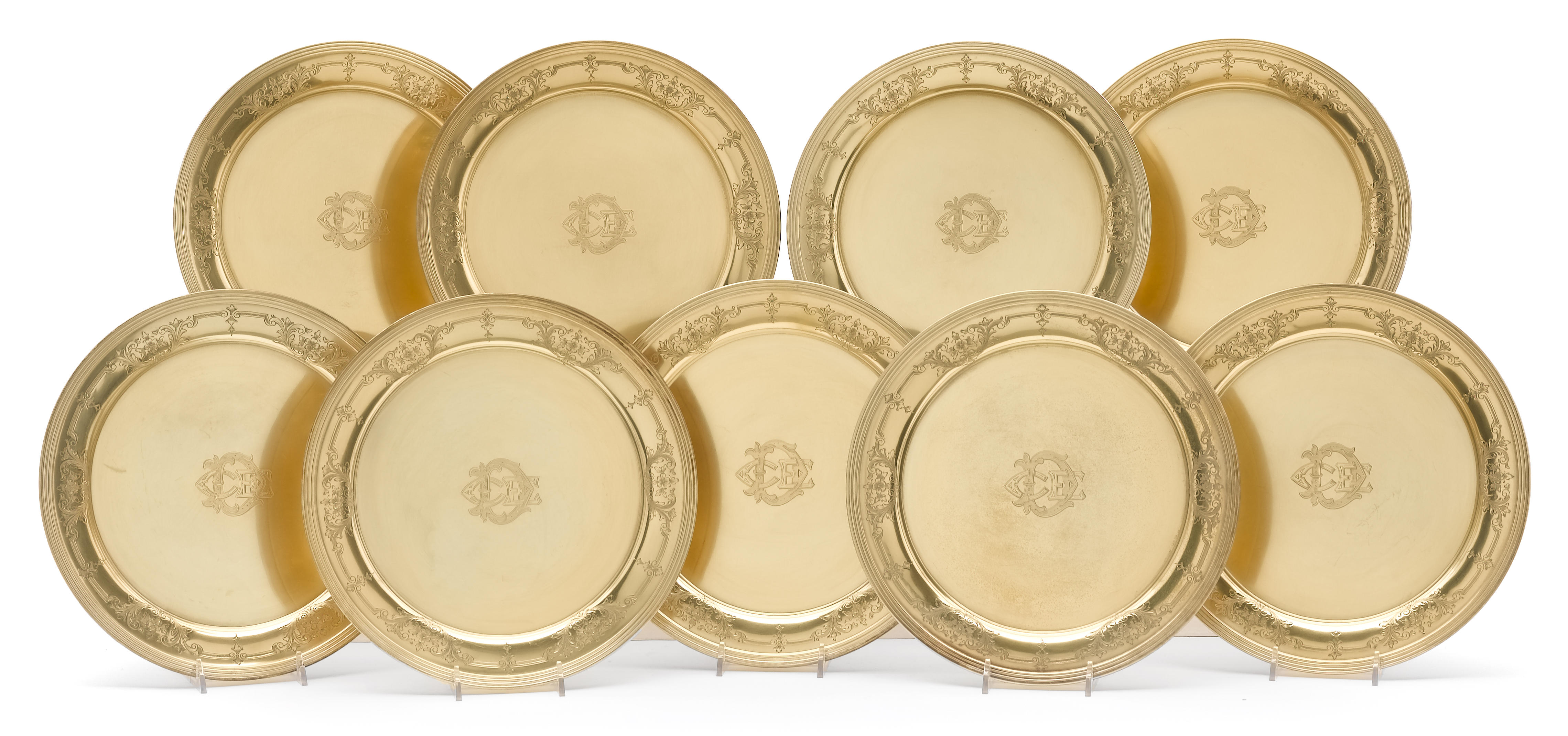 A sterling gilt set of eighteen 1290fd