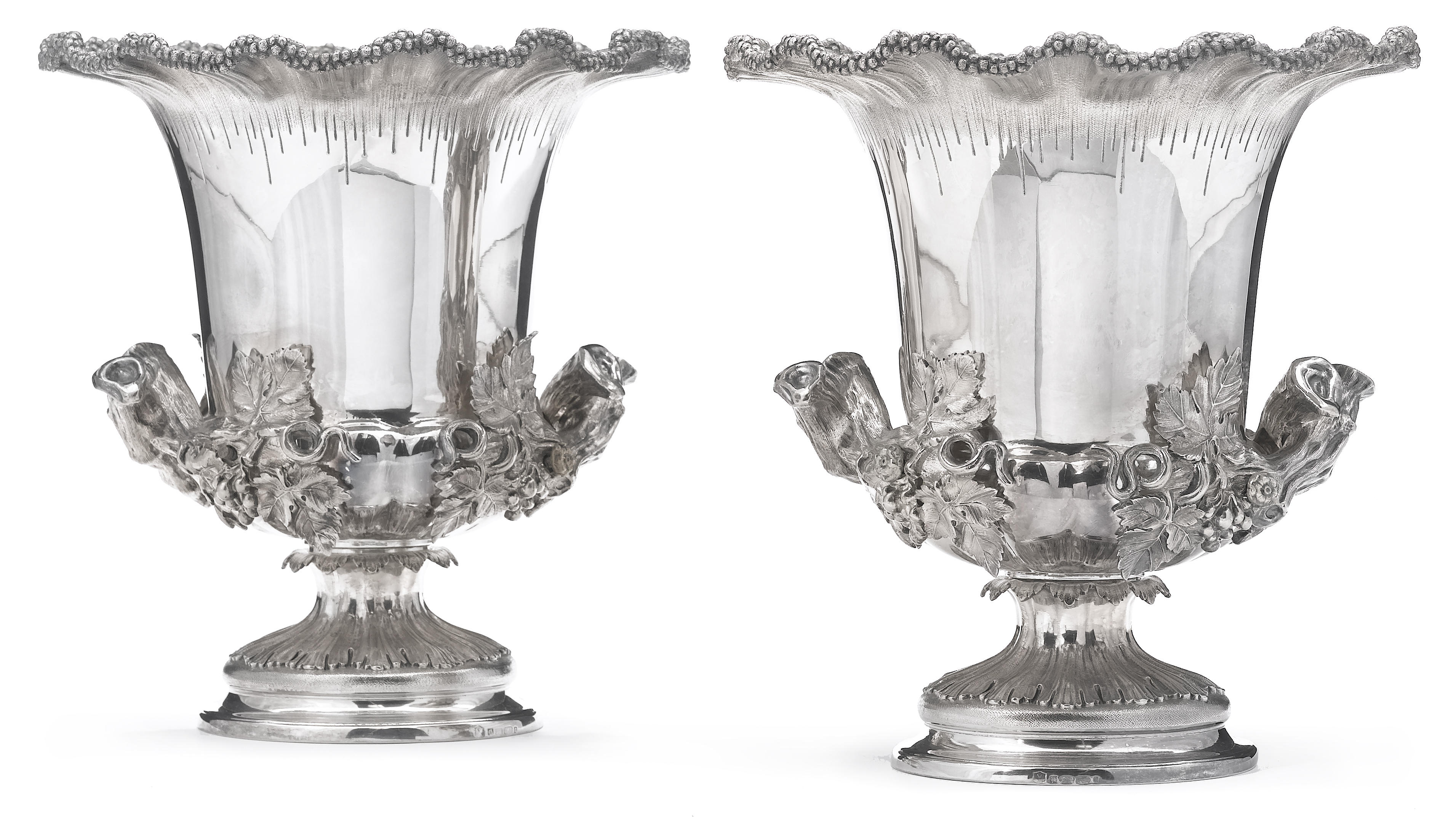 Victorian plated pair of wine coolers