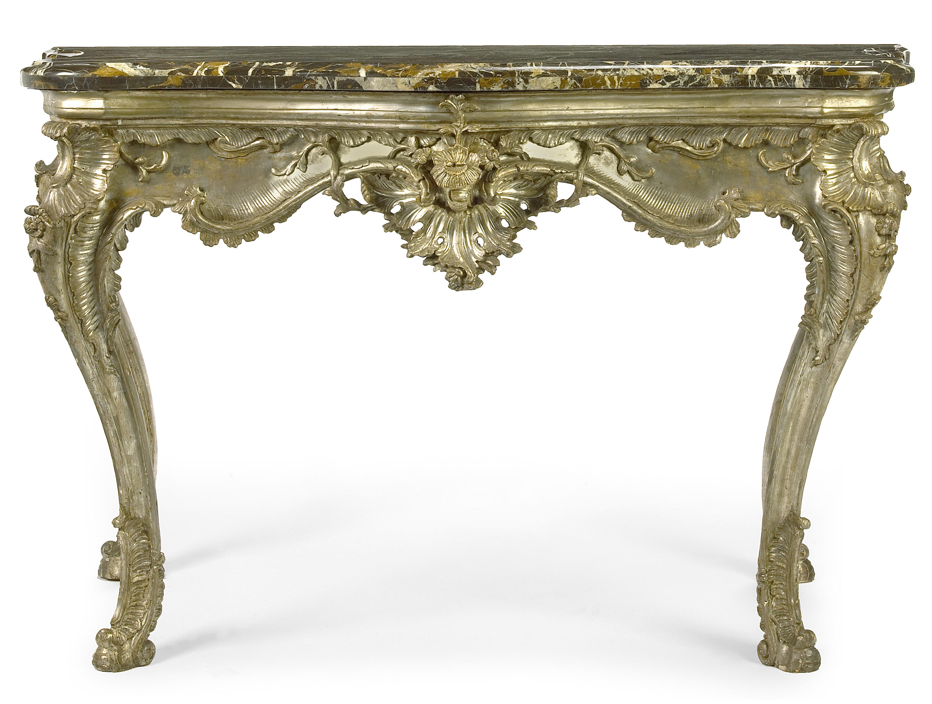 A Venetian Rococo silvered console 129138