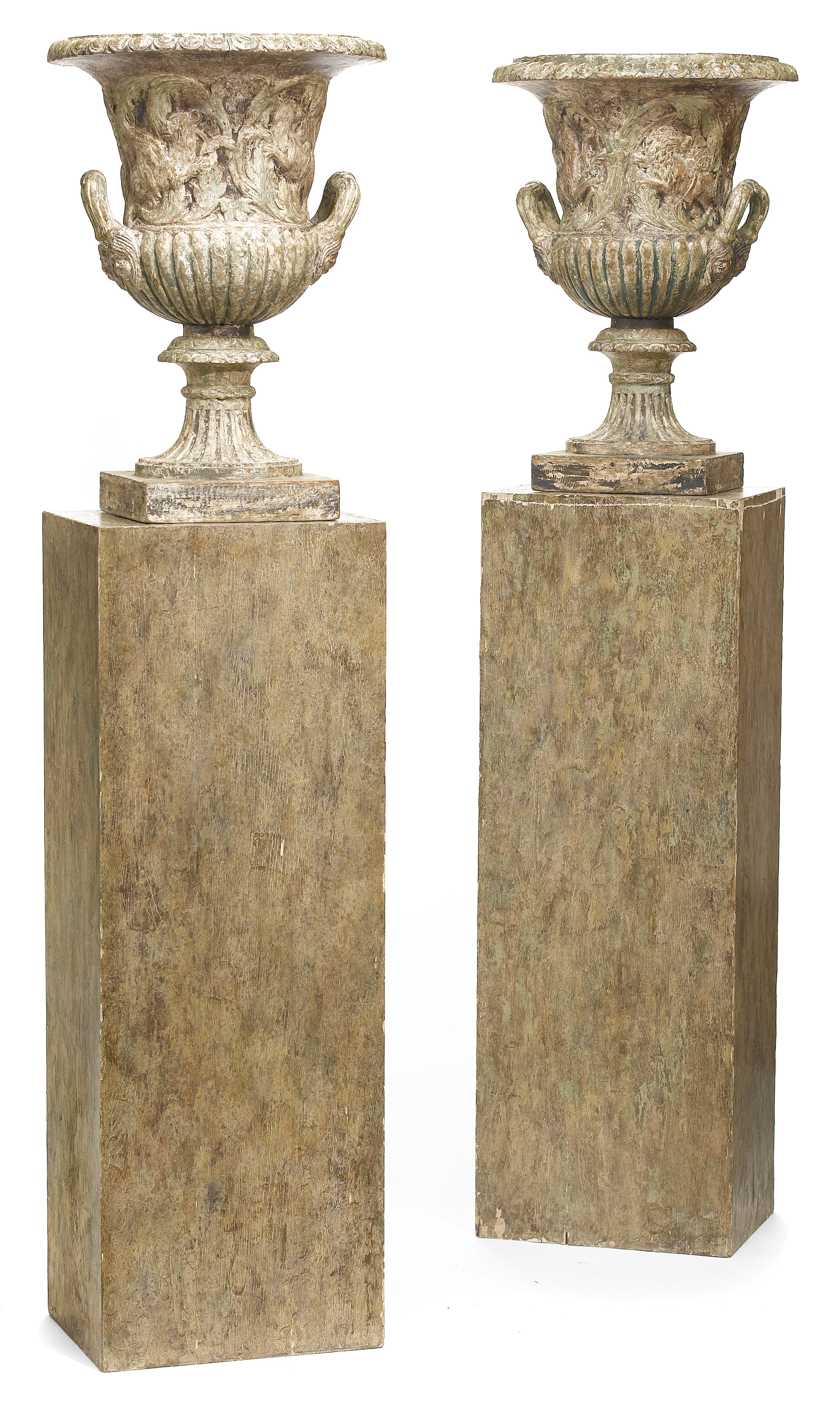 A pair of Neoclassical style paint 12917c