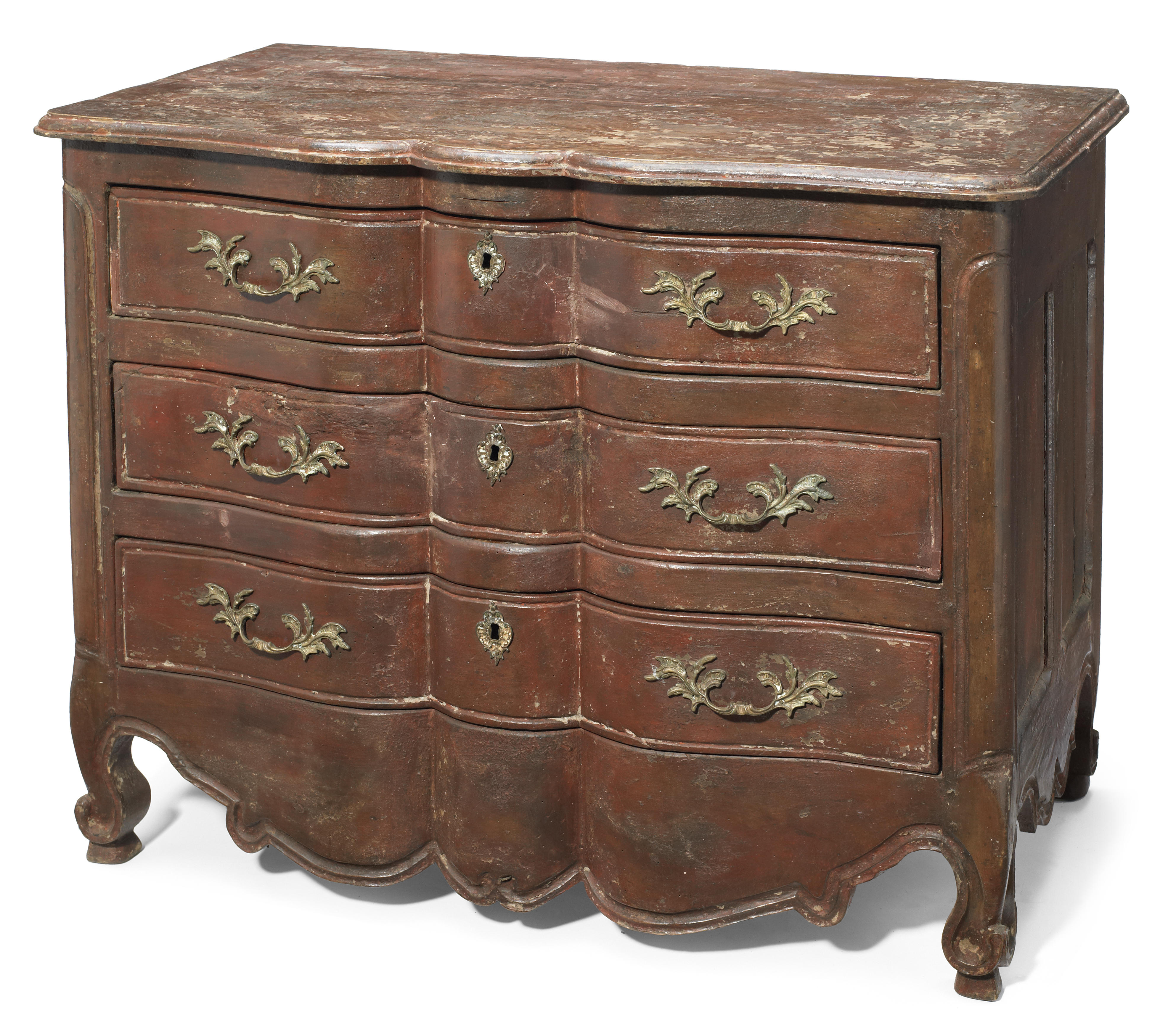 A Louis XV paint decorated commode 12ad48
