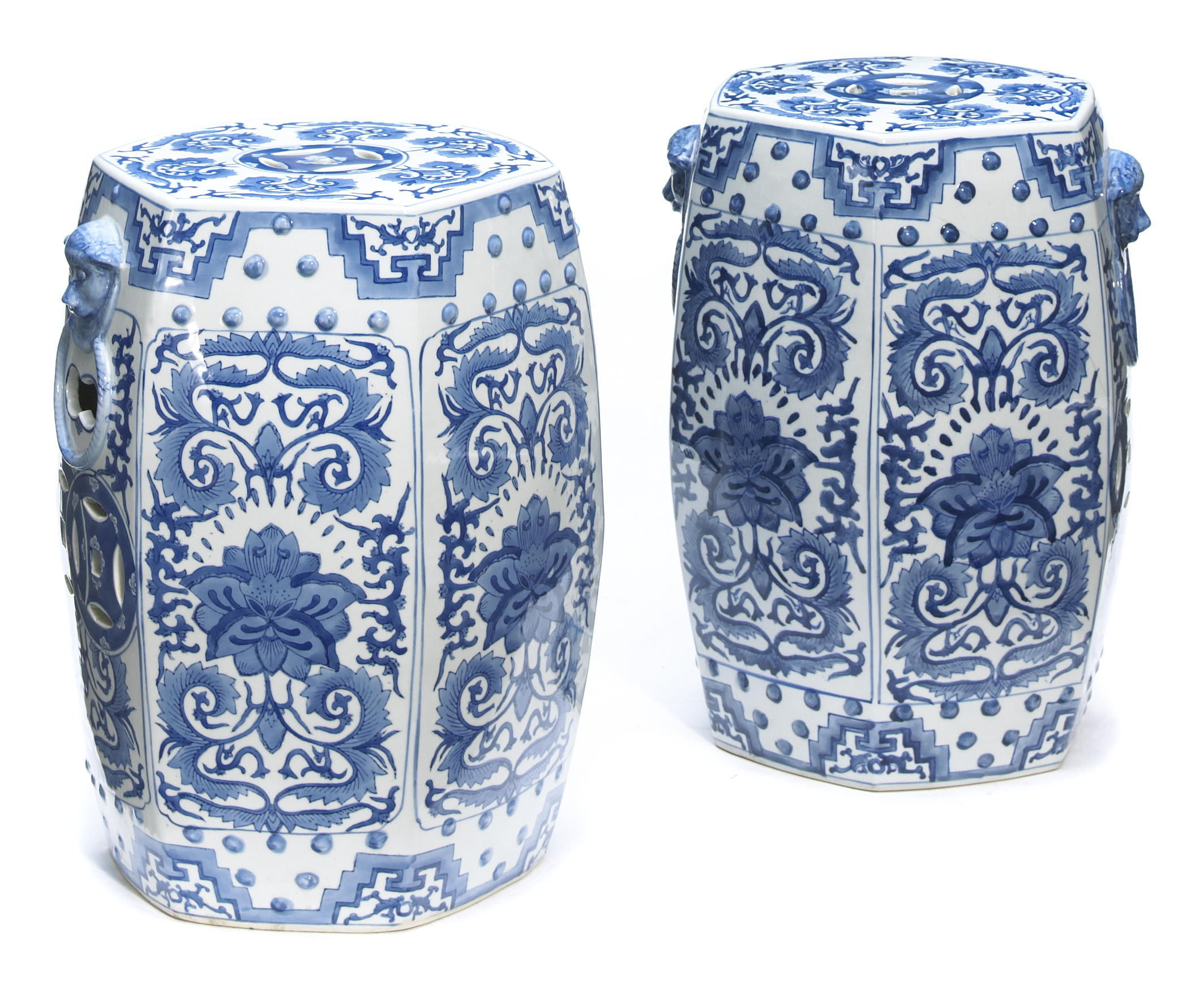 A pair of Chinese porcelain hexagonal 12ada8