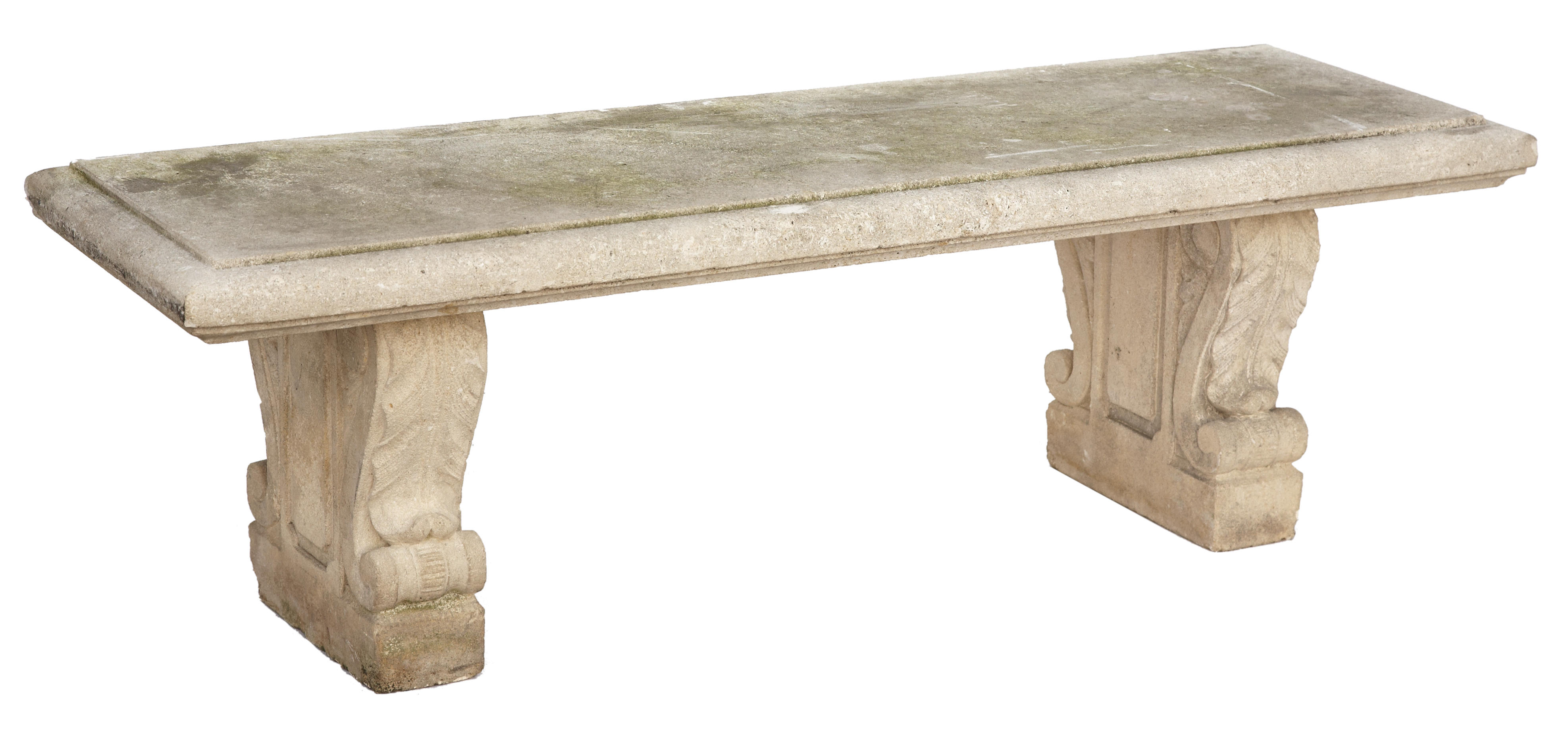 A Baroque style cast stone bench 12ada9
