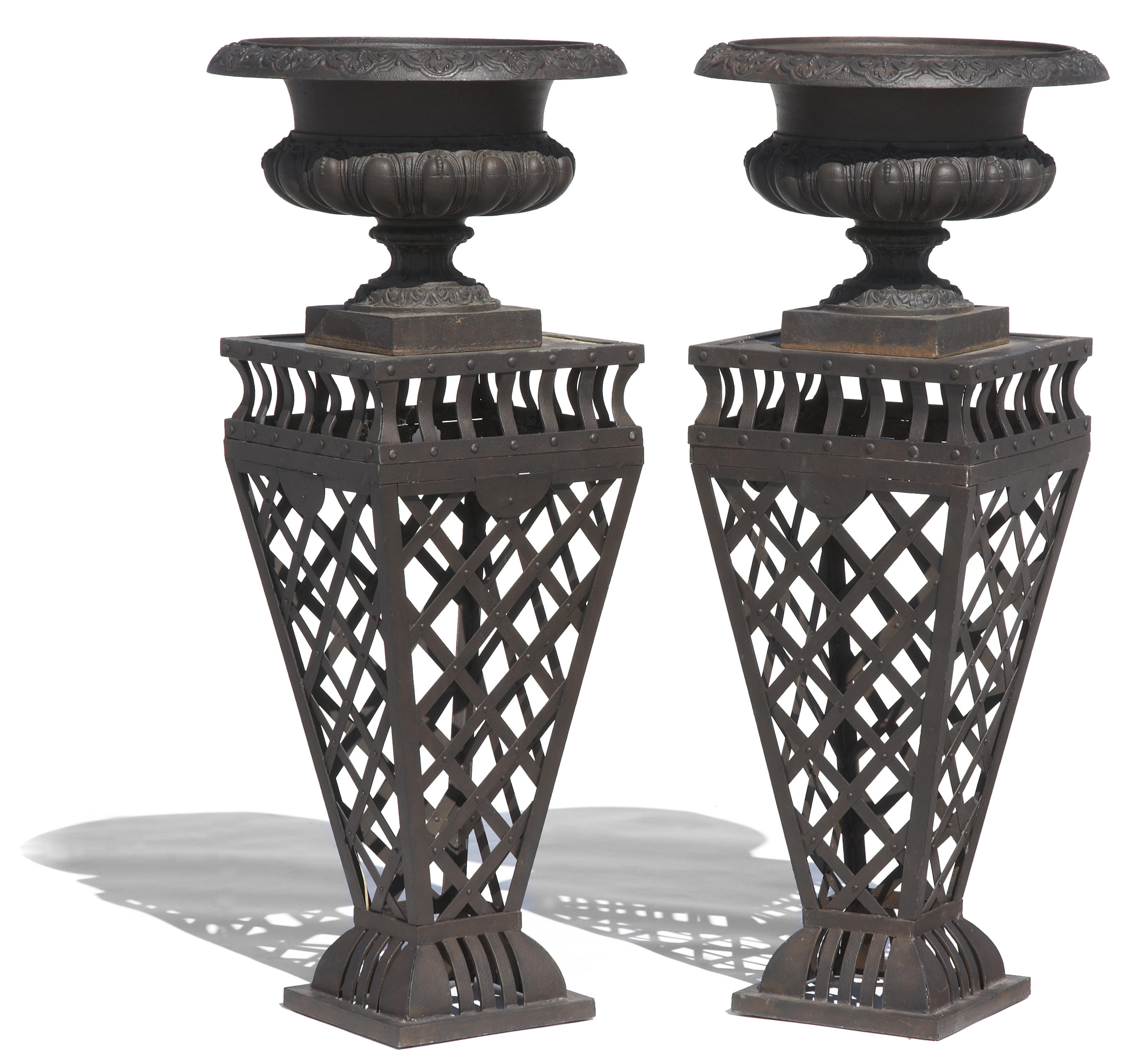 A pair of Neoclassical style cast