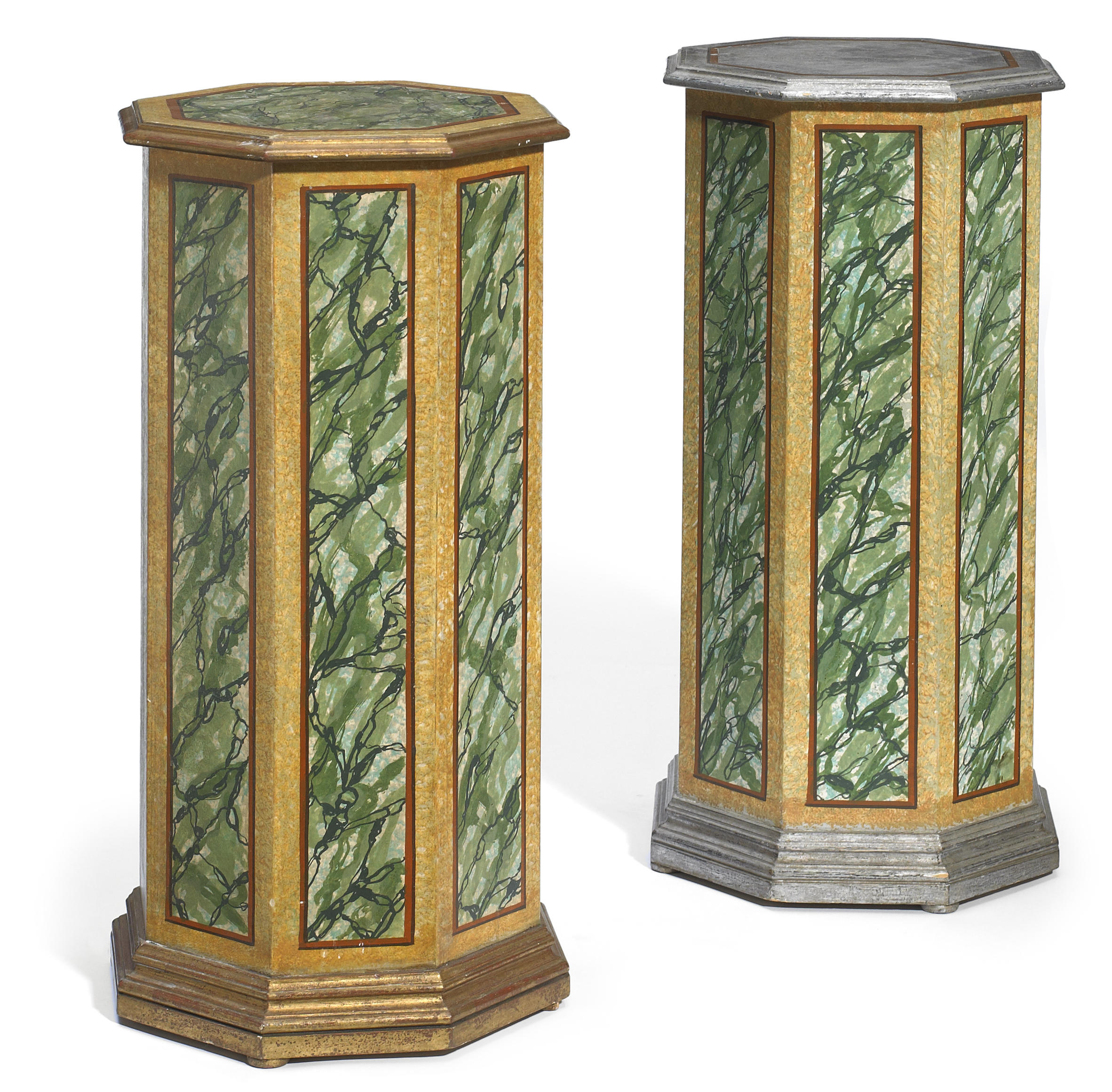 A pair of Neoclassical style paint