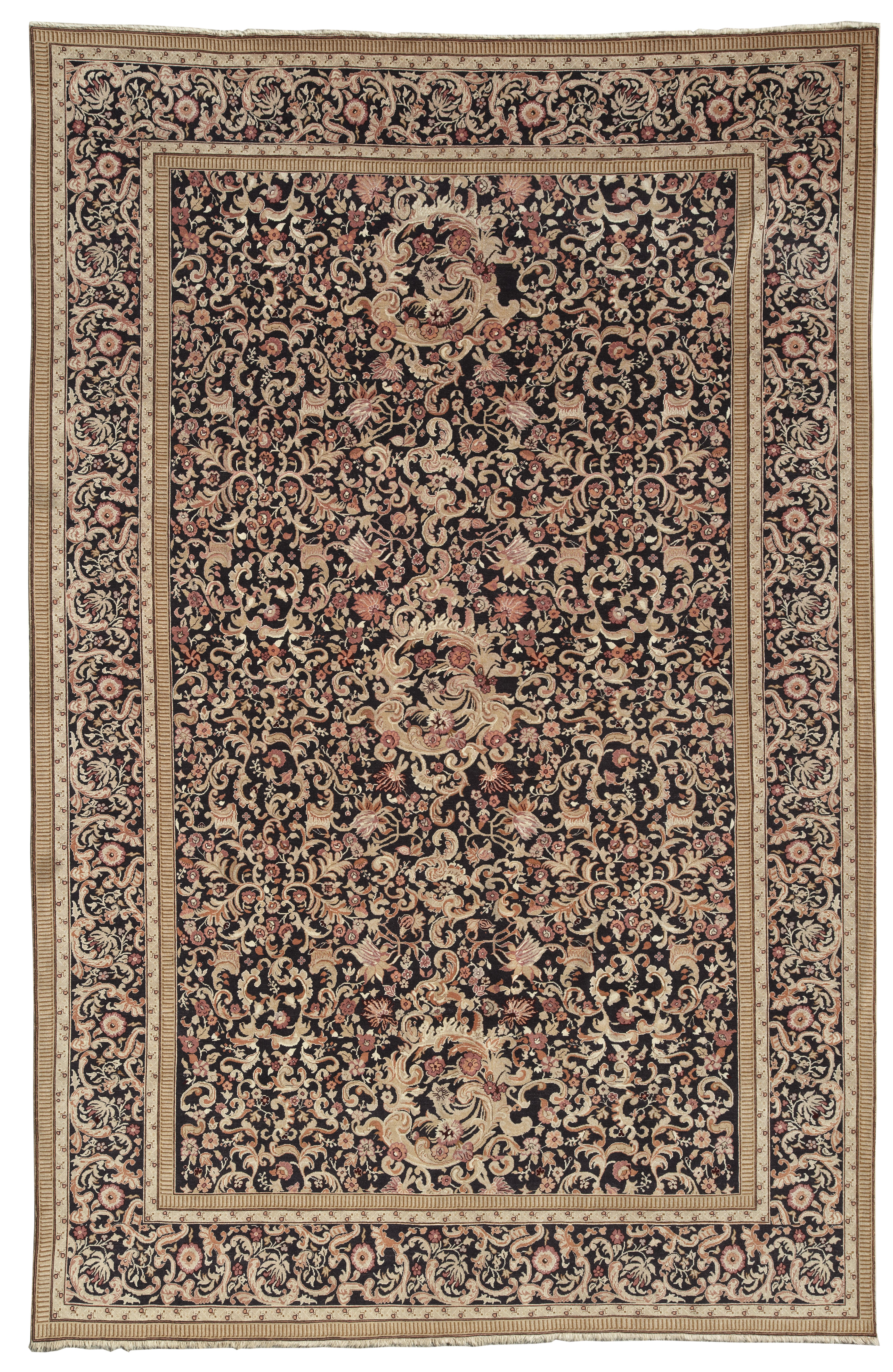 A machine made Persian style carpet