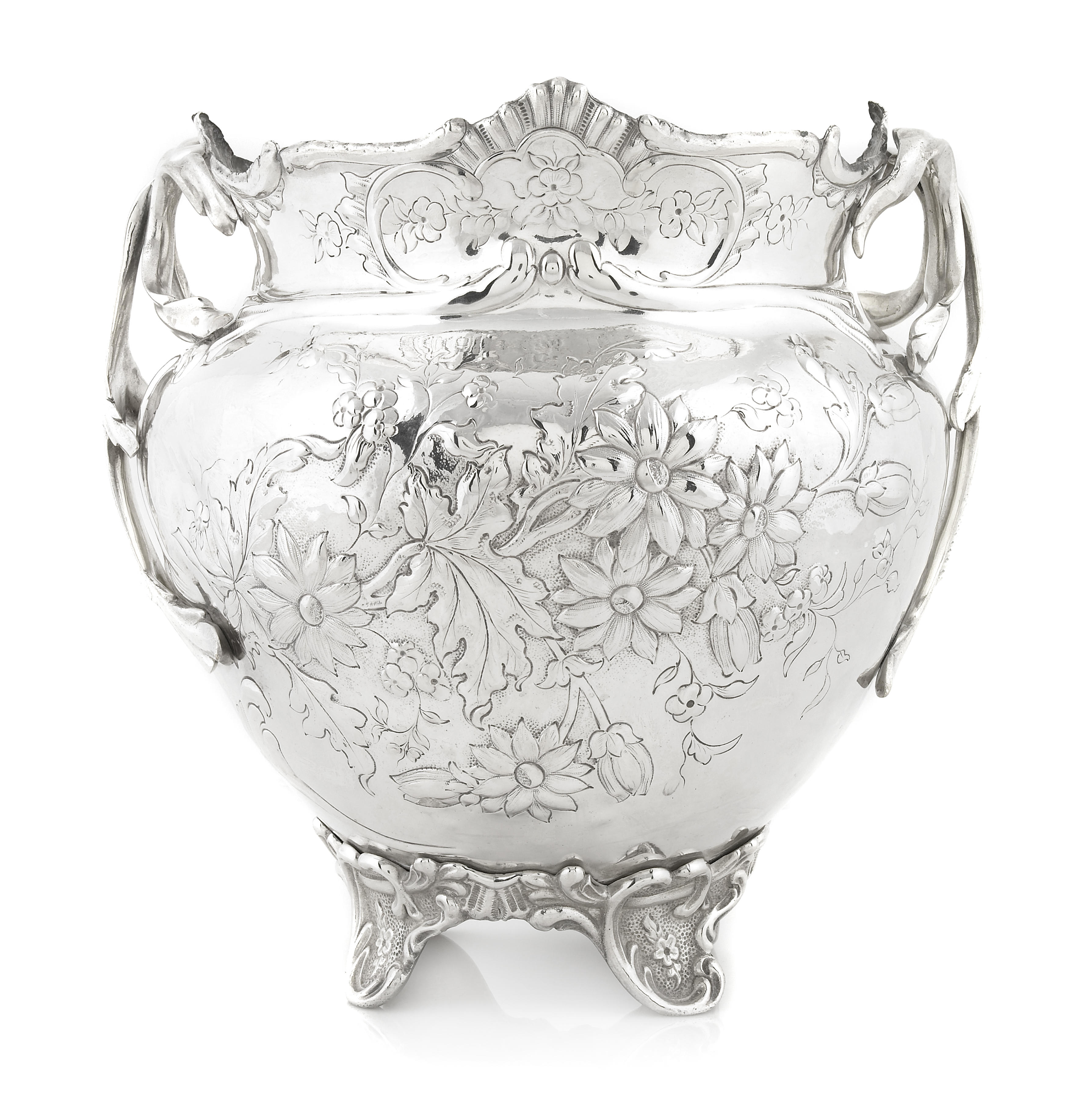 A French Art Nouveau silverplated