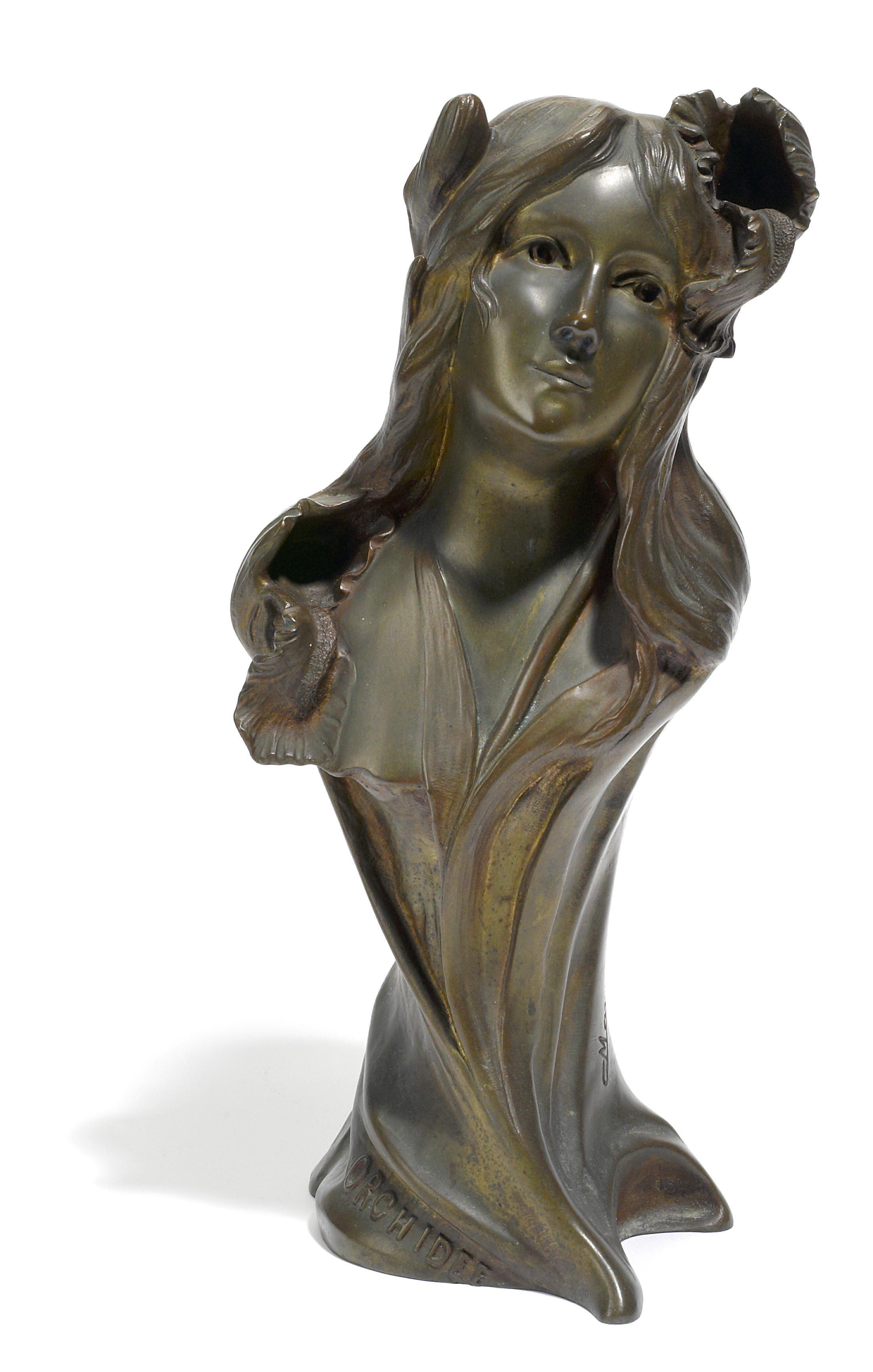 A French Art Nouveau patinated bronze