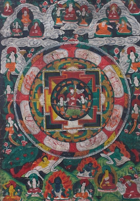 A Sino Tibetan Thangka The unframed 1322c4