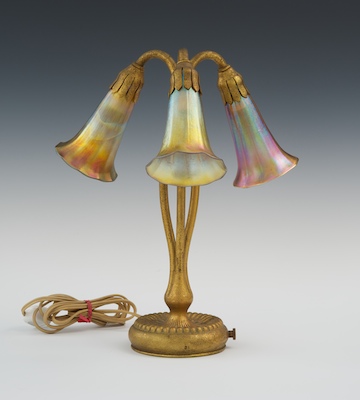 A Tiffany Studios Gilt Bronze & Favrile