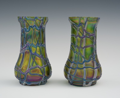 A Pair of Glass Vases Attributed 132354