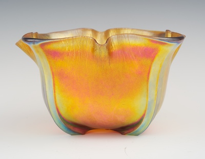 A Signed Steuben Aurene Bowl Vivid