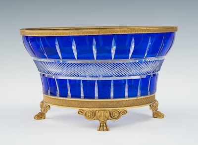 A Cut Crystal Centerbowl With Ormolu