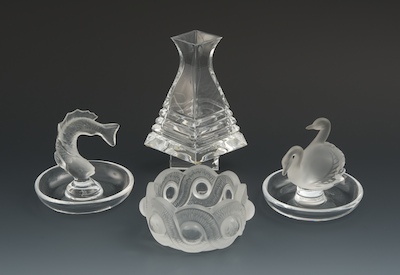 A Lot of Four Crystal Table Objects 132378