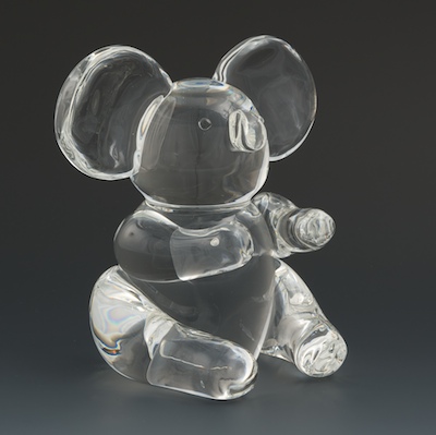 A Steuben Glass Koala Figure Clear