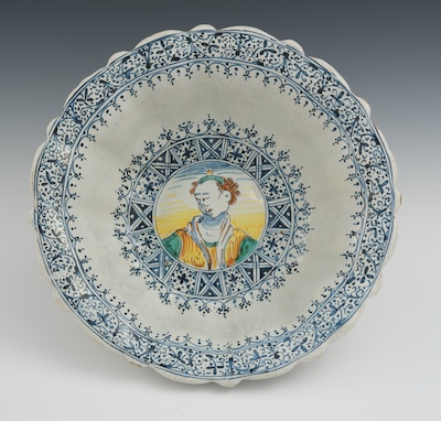 A Large Deruta Majolica Bowl Italian