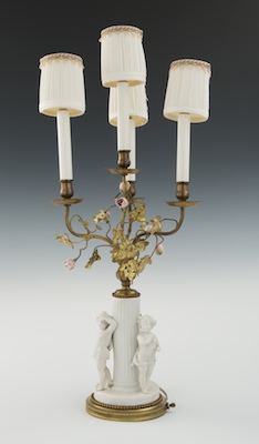 A French Bisque Porcelain Four Light 13239f