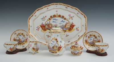 A Fine Meissen Bachelor s Tea Service 1323ae