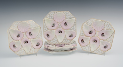 A Set of Five Porcelain Oyster 1323bf