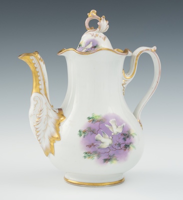A KPM Porcelain Lidded Teapot Hand