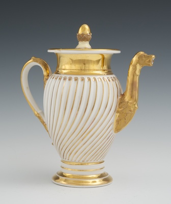 A Paris Porcelain Coffee Pot Creamy