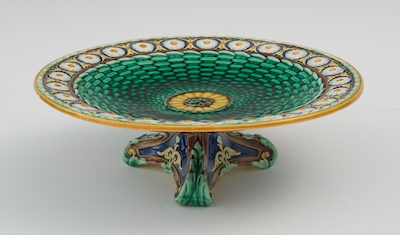 A Wedgwood Majolica Tazza Raised