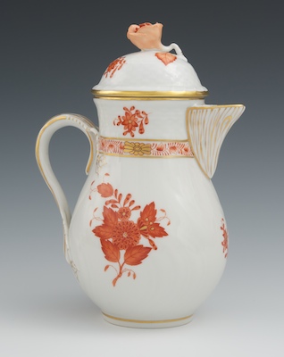 A Herend Porcelain Chocolate Pot