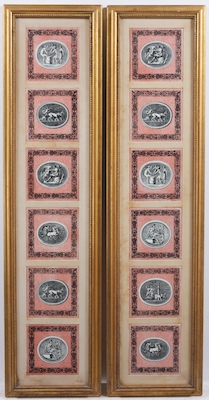 Two Framed Sets of Tiles Designed 1323e8