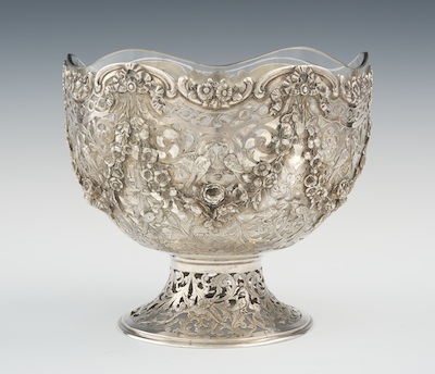 A Pierced Relief Silver Bowl with