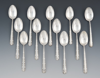 Twelve Sterling Silver Tea Spoons 132408