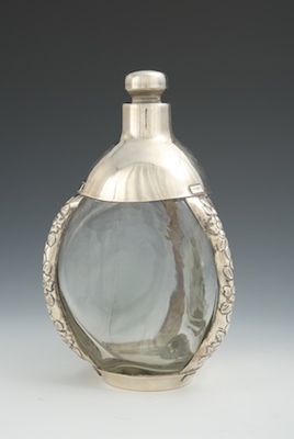 A Sterling Silver Encased Heavy Glass