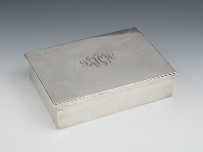 A Heavy Sterling Silver Humidor 132425