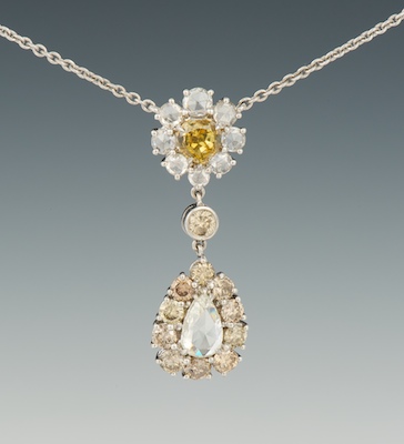 A Ladies Rose Cut Diamond Necklace 132453