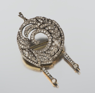 A Ladies' Diamond Silver and Gold