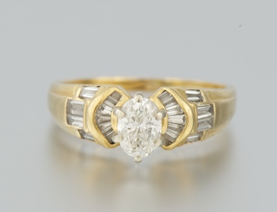A Ladies Diamond Engagement Ring 13246c