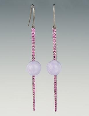 A Pair of Lavender Jade and Pink 132467