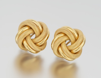 A Pair of Italian Gold Knot Design 132480