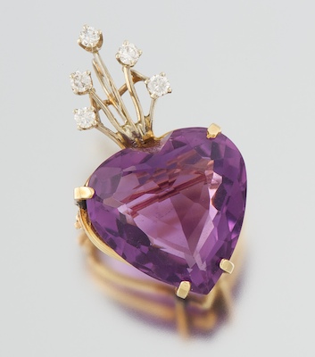 A Ladies' Amethyst and Diamond